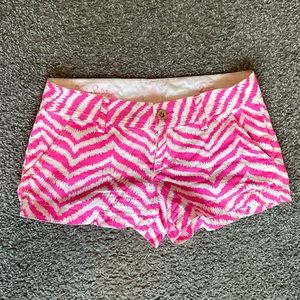 Lily Pulitzer Pink Zebra Print Shorts